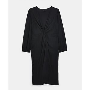 Womens River Island Plus black long sleeve midi dress size 22